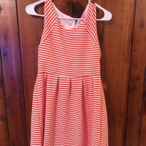 Orange and white dress